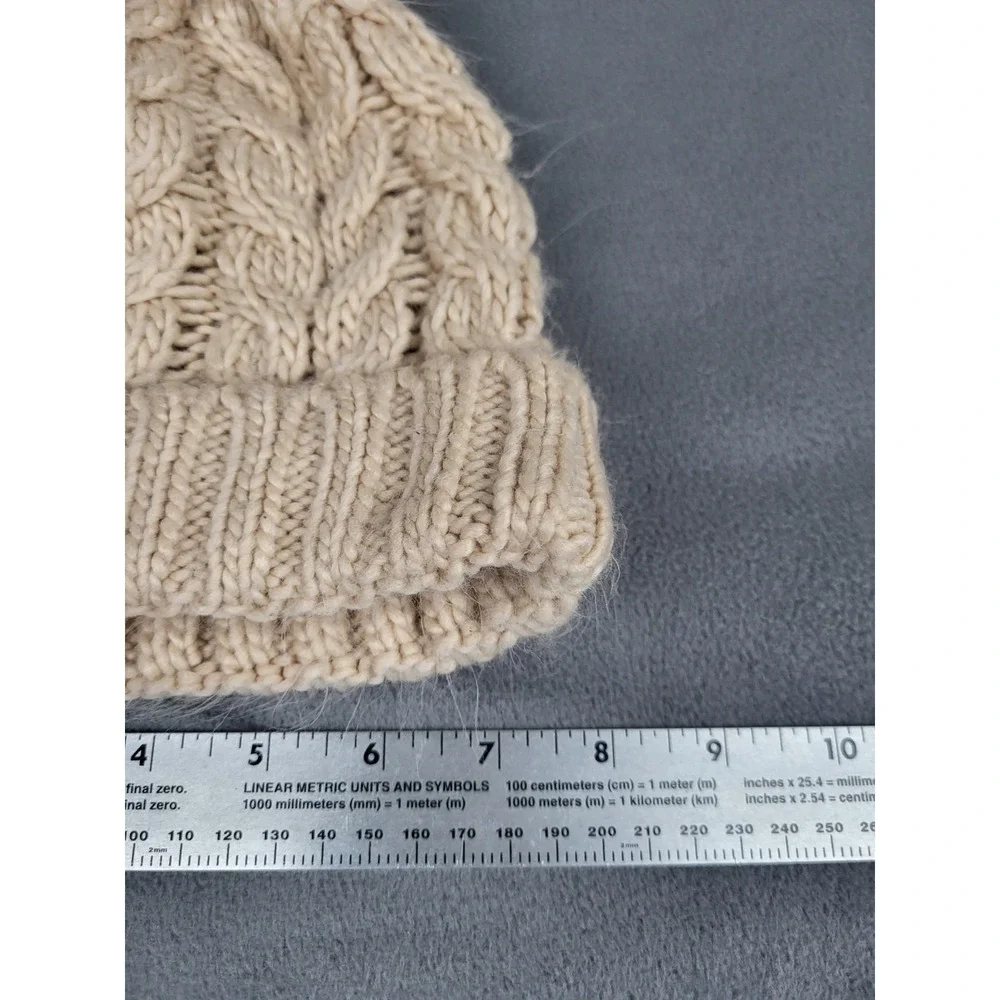 Bp Knit Beanie Kids One Size Brown Lightweight Outdoor Skull Cap Hat Pom‎ Pom